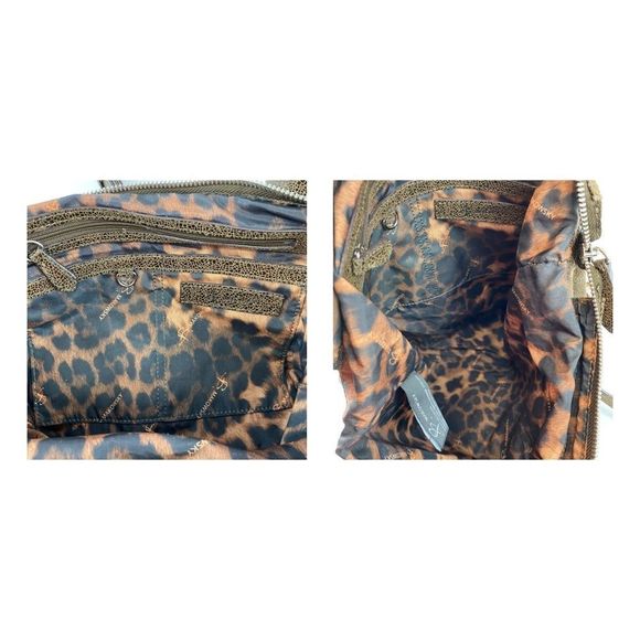 B.Makowsky brown metallic leather tote bag satchel - Picture 4 of 15